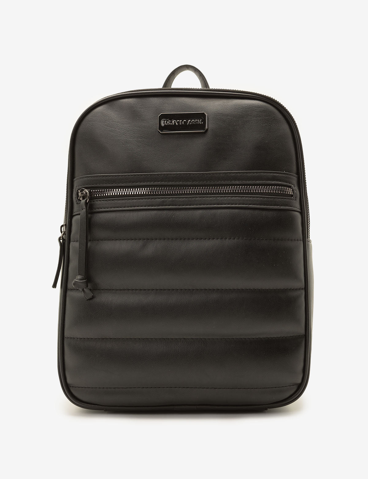 Luxury Quilted PU Backpack with Adjustable Straps & Zippered Pockets
