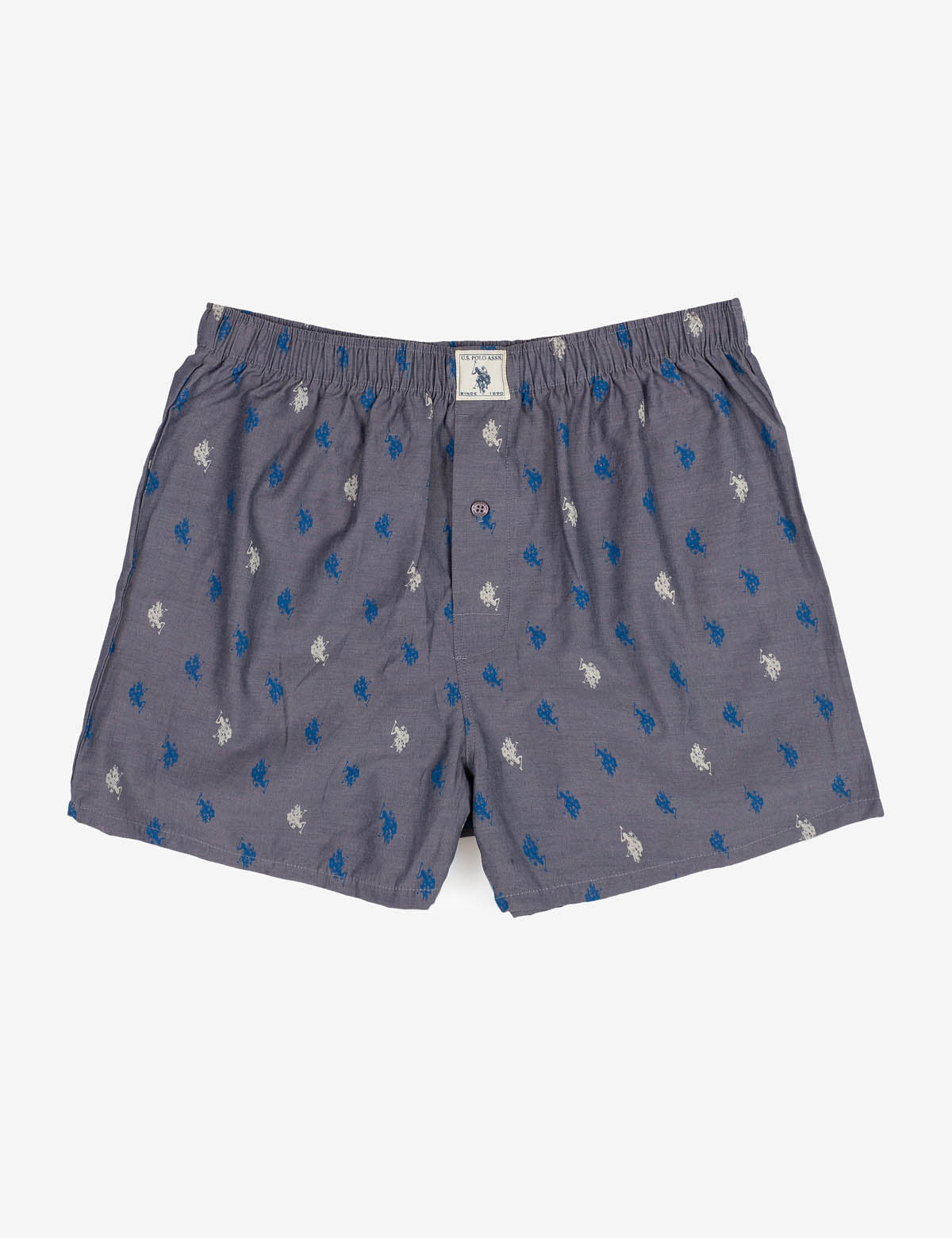 Pony Polo Player Print Woven Boxer Briefs for Men