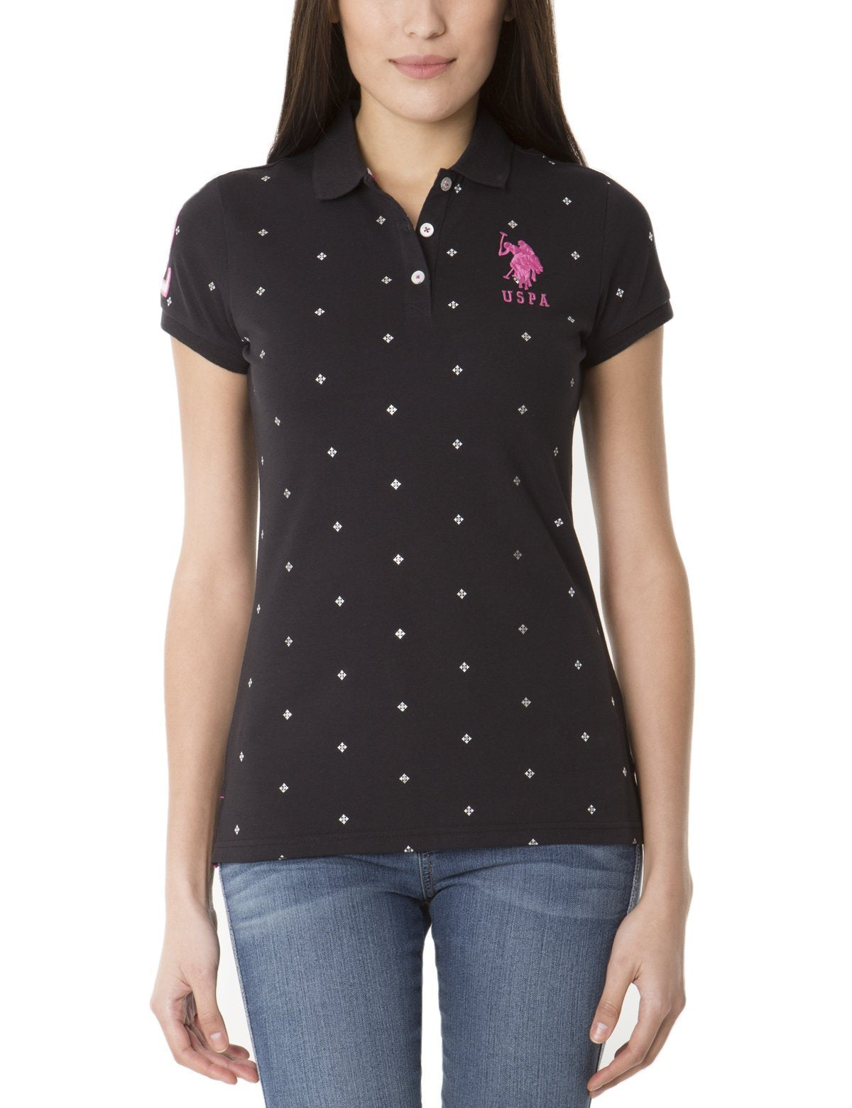 Premium Dot Polo Shirt for Men - Embroidered Logo & Foil Print