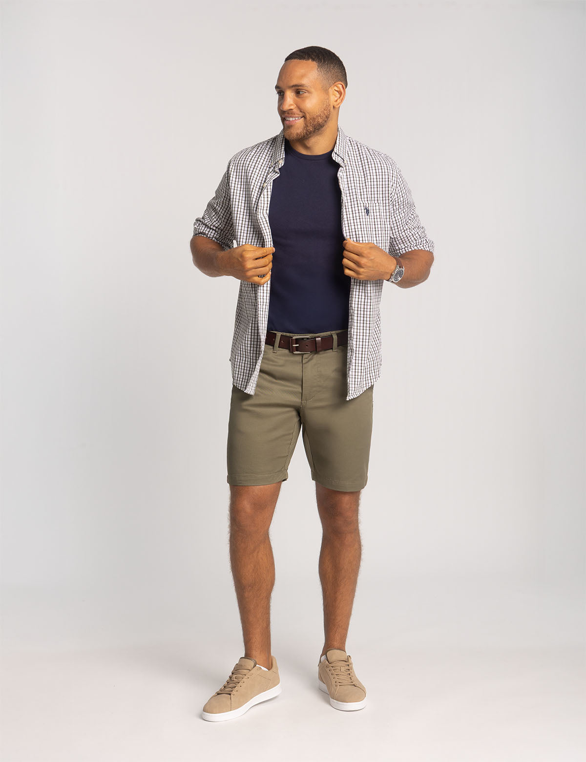 Men's Stretch Twill Shorts with Comfort Waistband