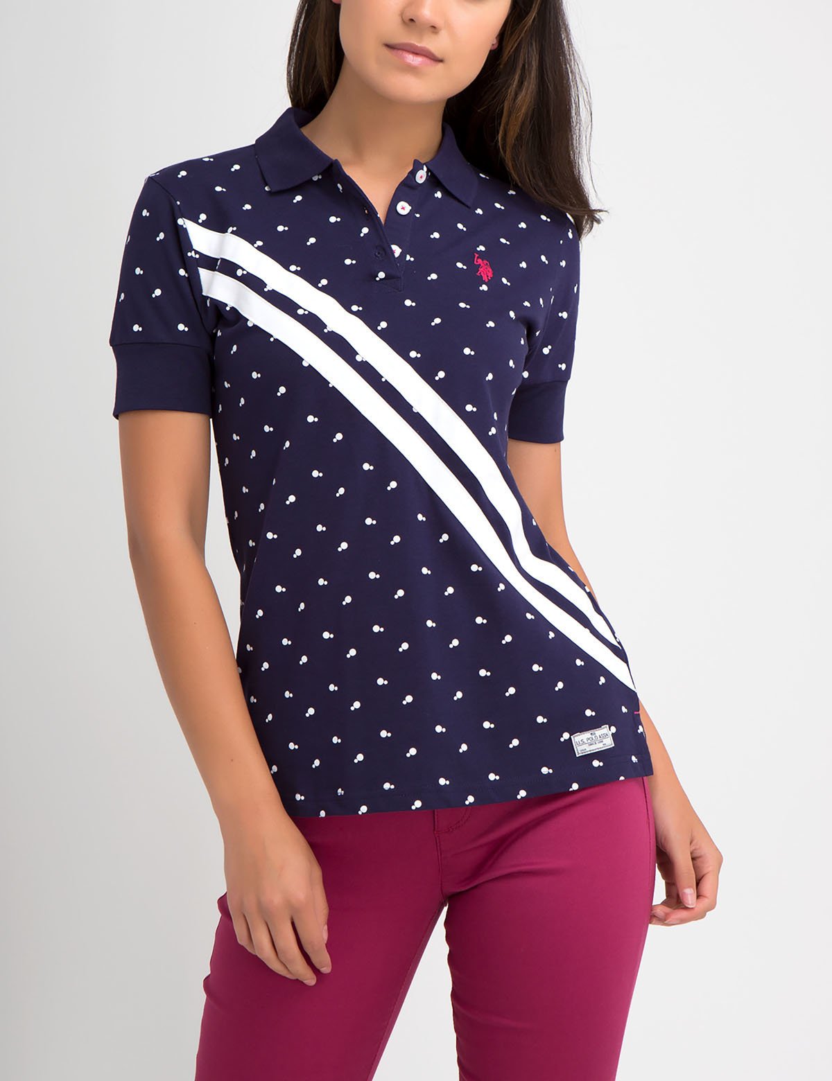 Dot Slash Premium Polo Shirt - Solid Rib Collar, Logo Detail