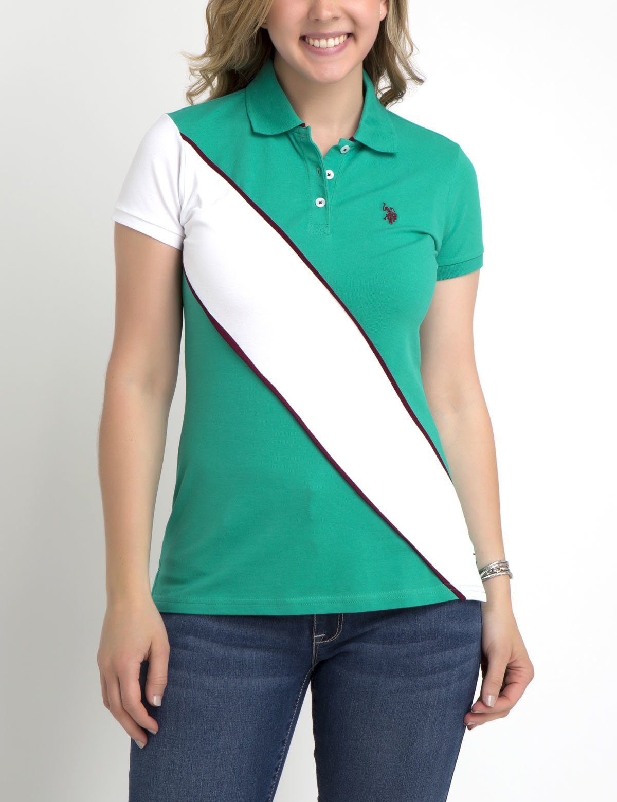 Premium Cotton Spandex Slash Polo Shirt with Contrast Collar