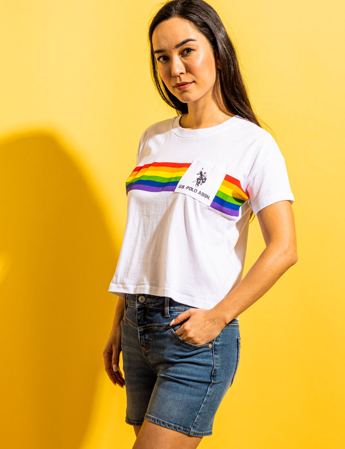 Pride Stripe Graphic T-Shirt - LGBTQ+ Rainbow Tee