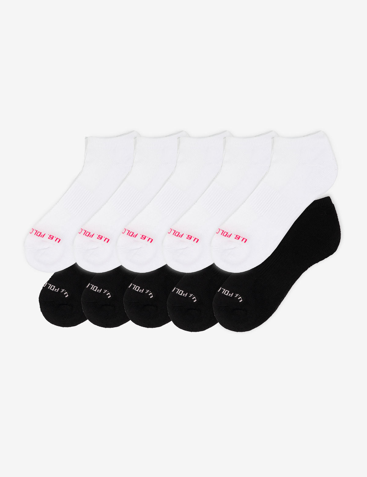 Women's 10-Pack Black & White Low Cut Socks