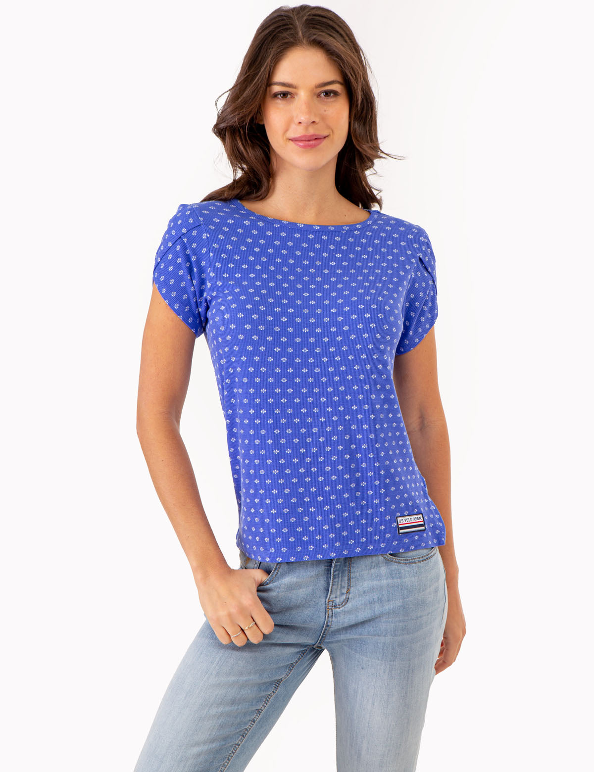 Floral Print Tulip Sleeve Blouse for Women