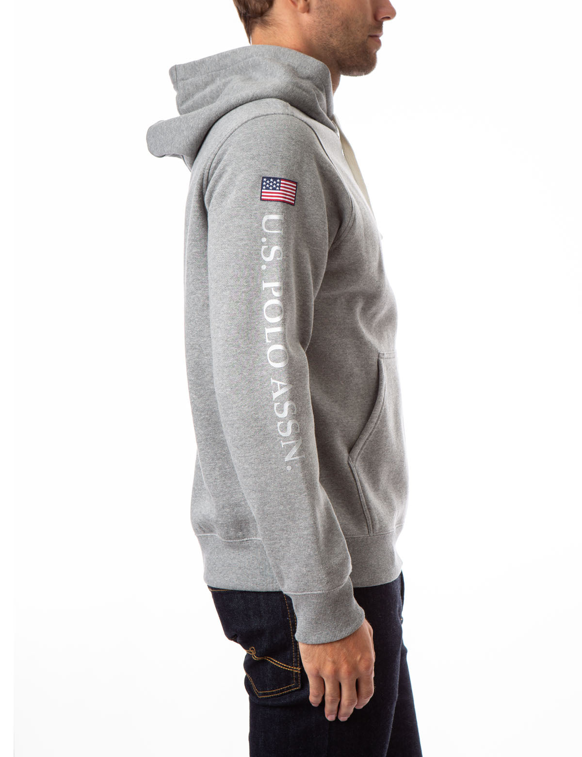 U.S. Polo Assn. Hooded Pullover Sweatshirt with Embroidered Logo