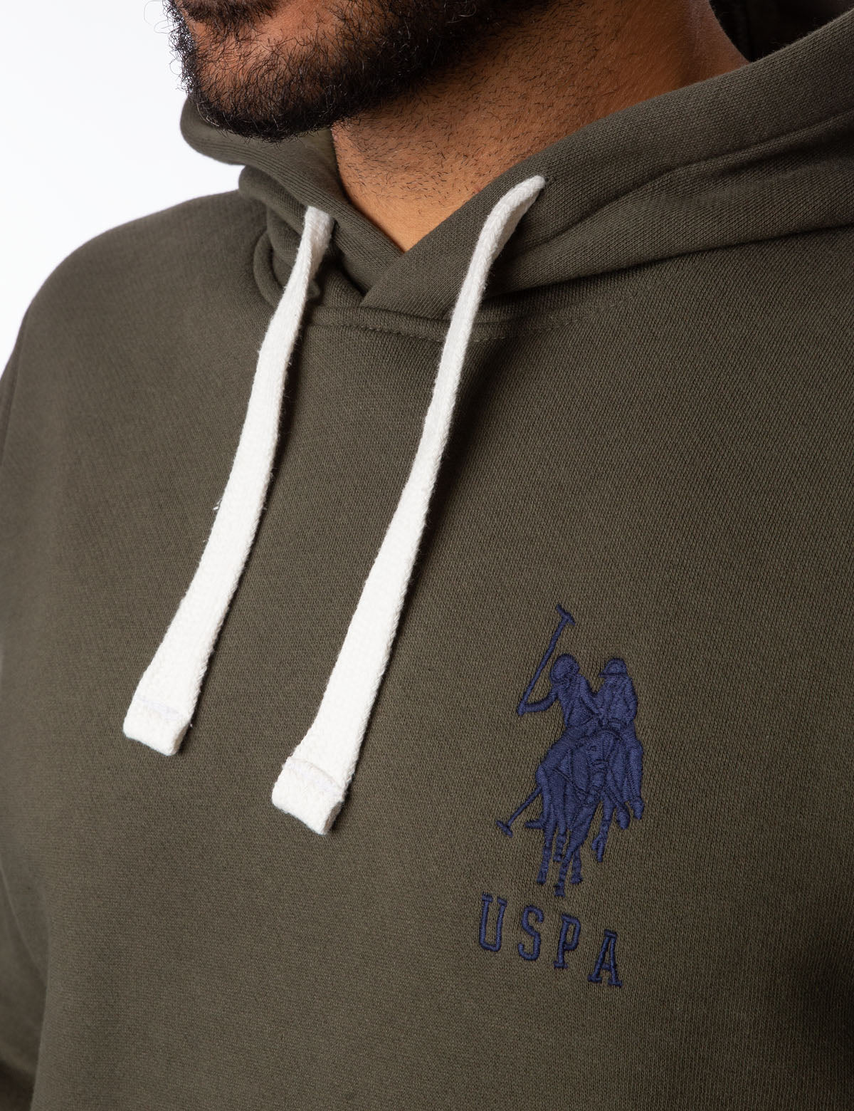 U.S. Polo Assn. Hooded Pullover Sweatshirt with Embroidered Logo