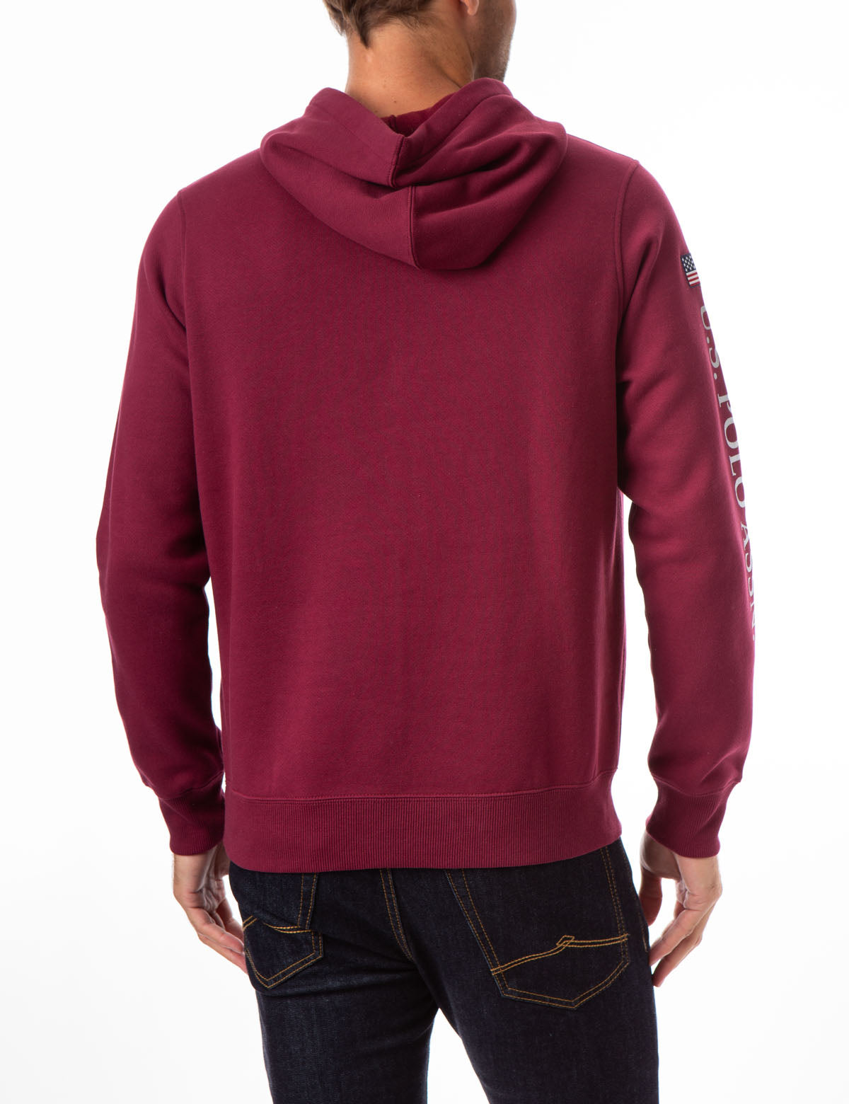 U.S. Polo Assn. Hooded Pullover Sweatshirt with Embroidered Logo
