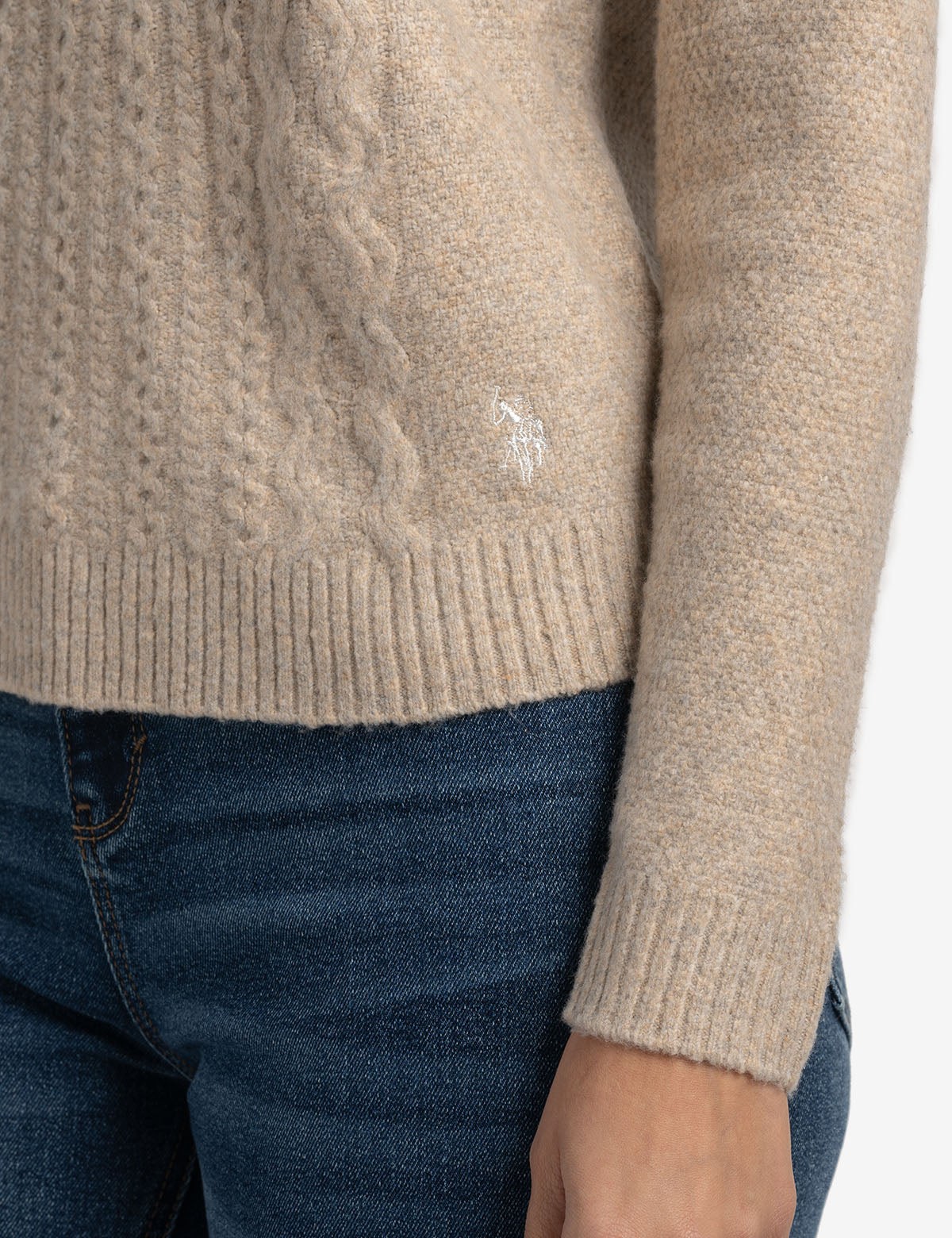 Men's Quarter Zip Cable Knit Sweater - Classic Winter Pullover