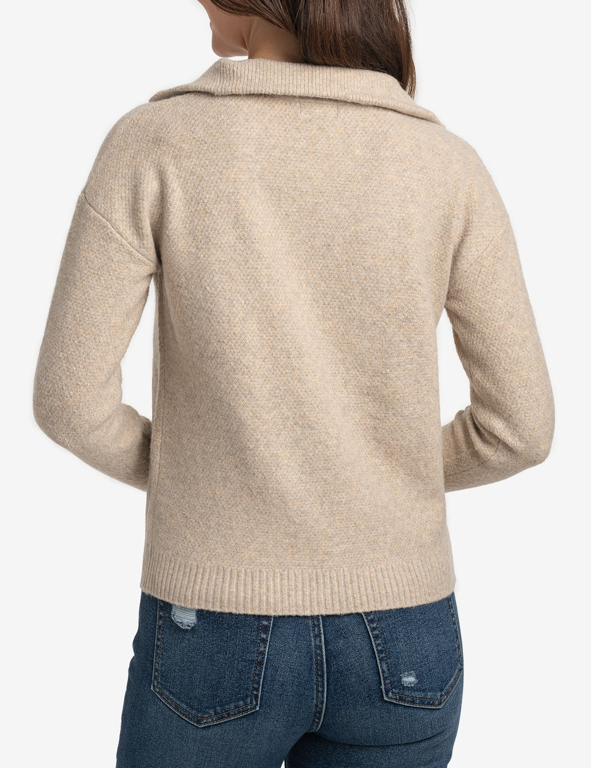 Men's Quarter Zip Cable Knit Sweater - Classic Winter Pullover