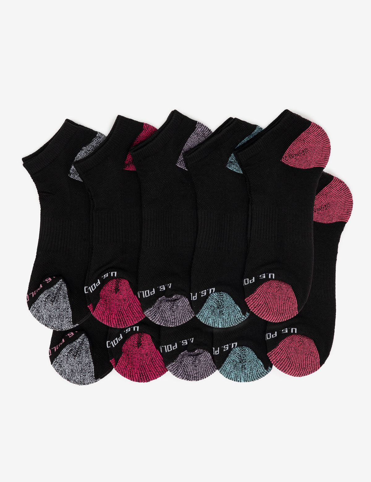 Women's 10-Pack Black Low Cut Ankle Socks