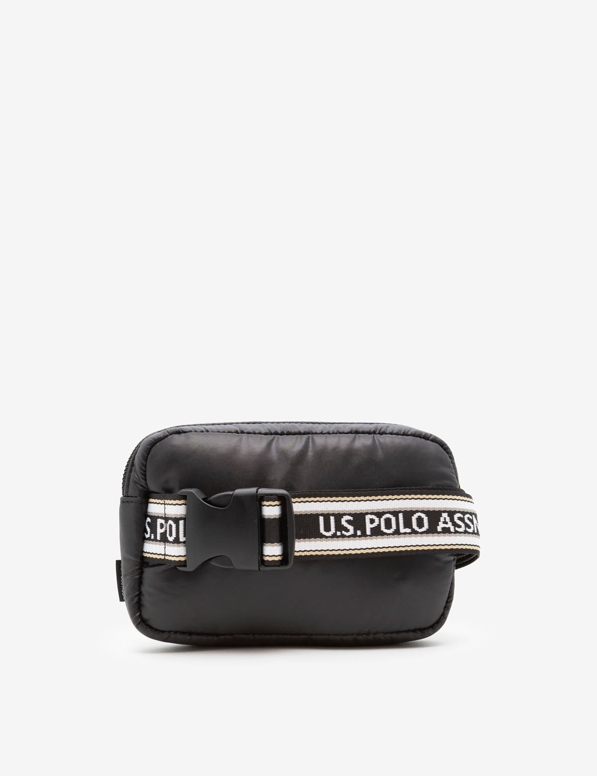 Quilted Leather Belt Bag – Branded Crossbody Pouch