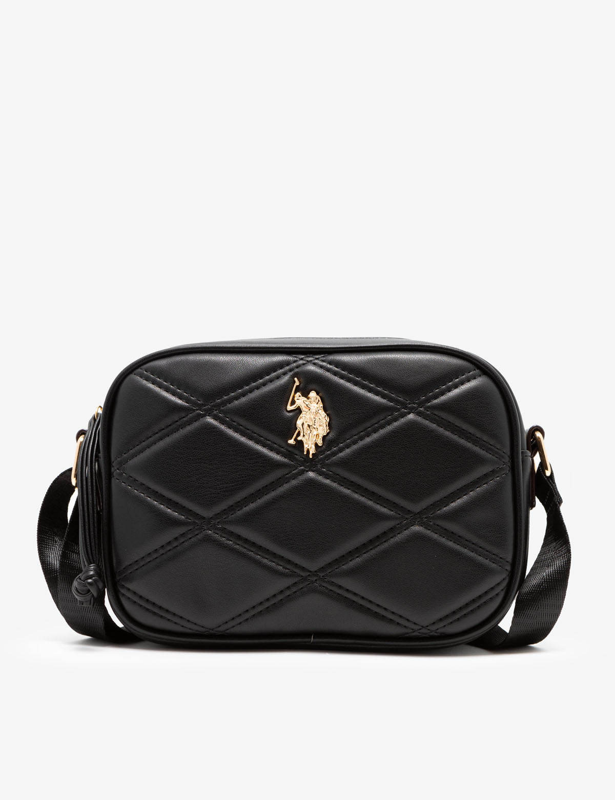 U.S. Polo Assn Quilted Crossbody Bag with Logo Hardware