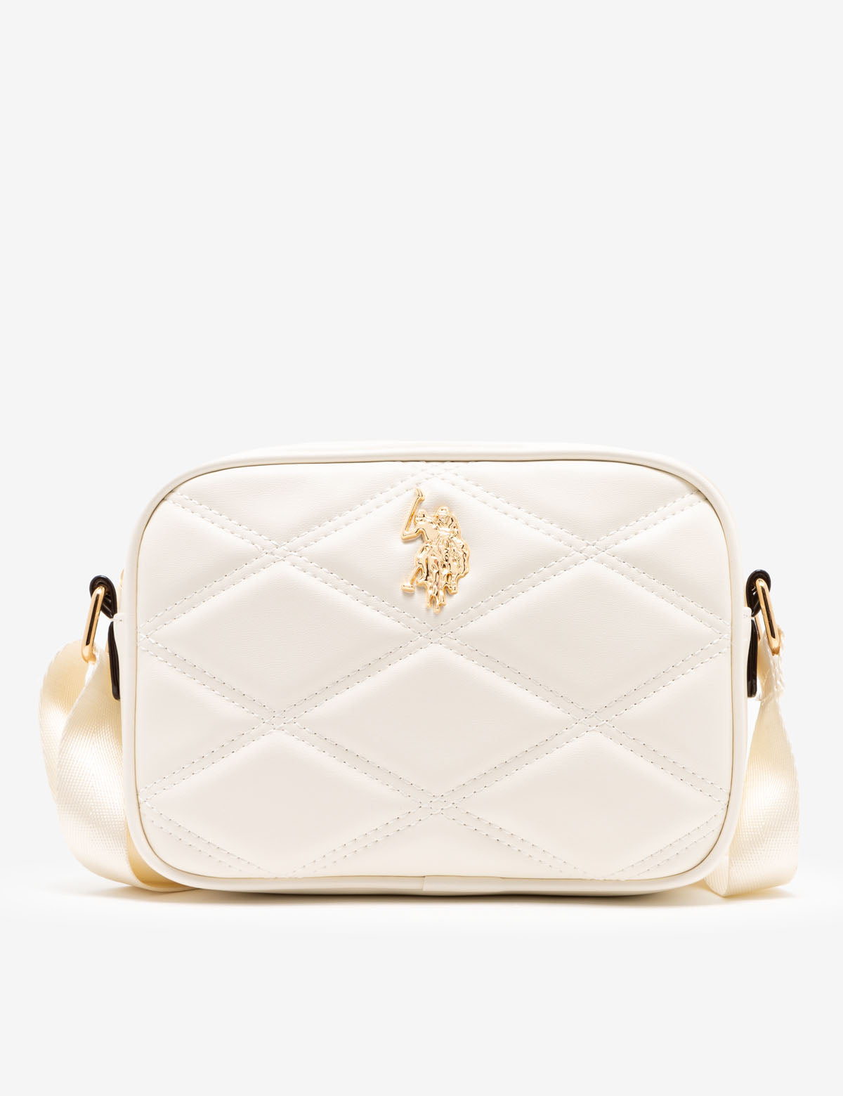 U.S. Polo Assn Quilted Crossbody Bag with Logo Hardware