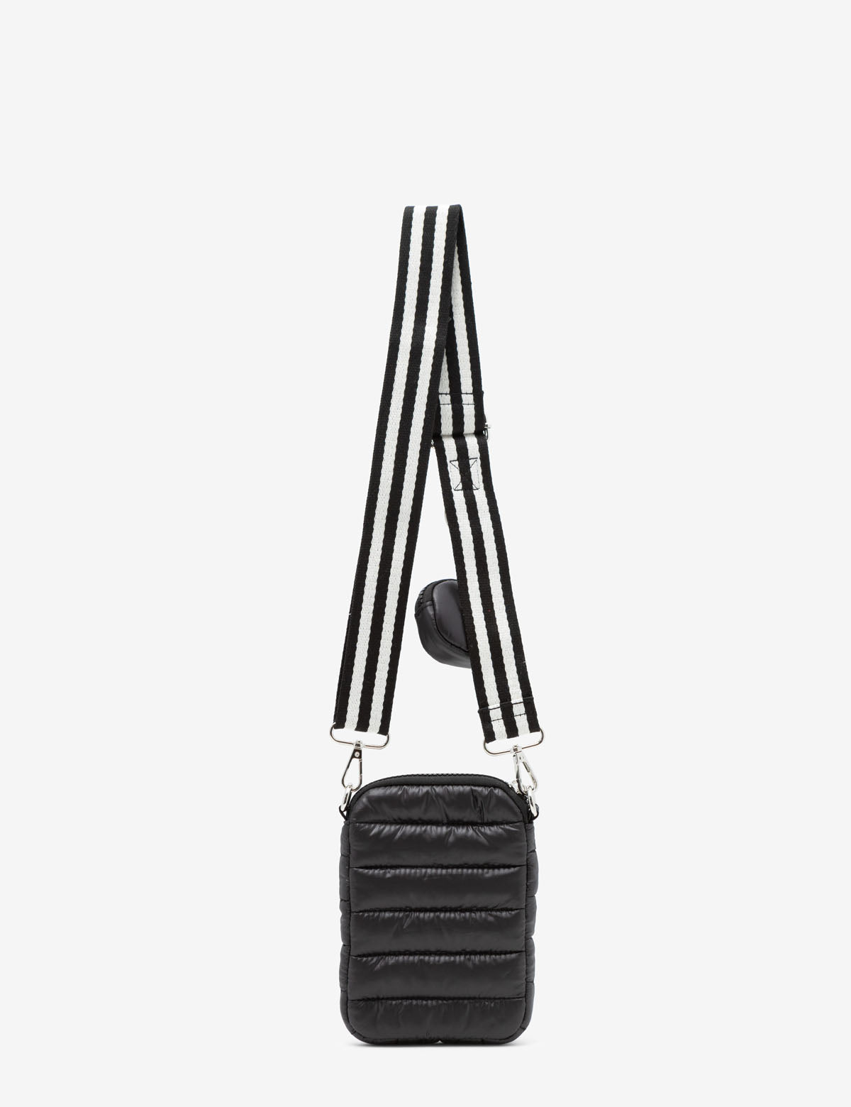 Quilted Crossbody Phone Bag with Zipper Pouch & Adjustable Strap