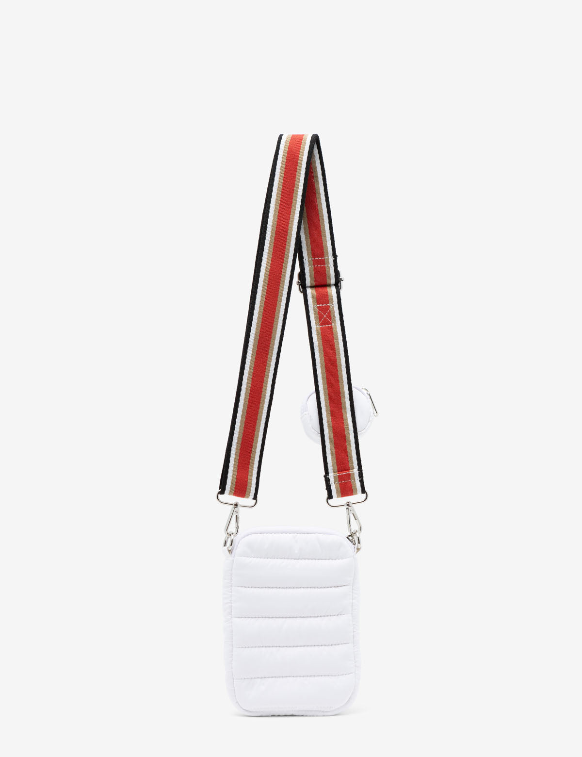 Quilted Crossbody Phone Bag with Zipper Pouch & Adjustable Strap