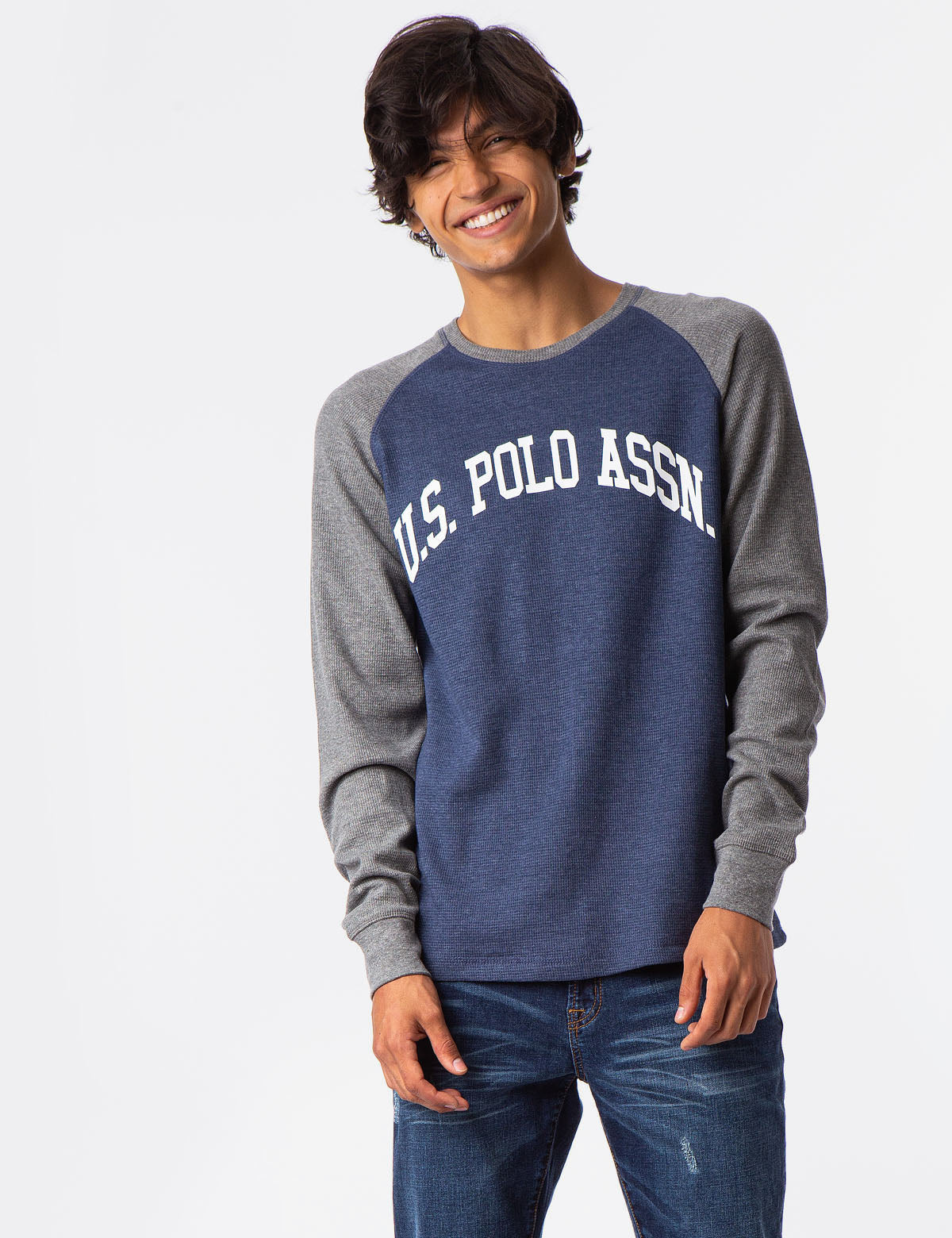 U.S. Polo Assn. Raglan Logo Thermal Long Sleeve Shirt