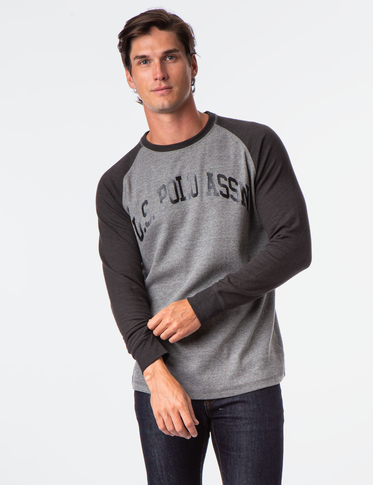 U.S. Polo Assn. Raglan Logo Thermal Long Sleeve Shirt