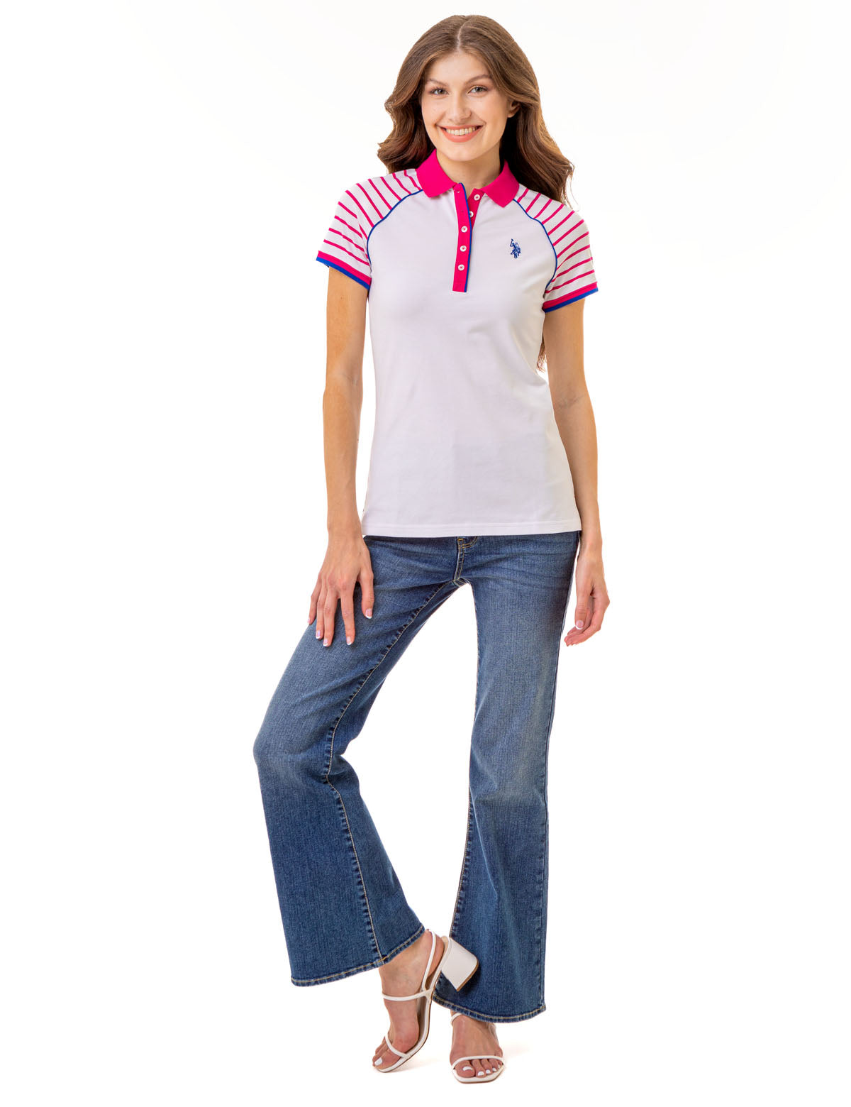 Men's Raglan Stripe Polo Shirt - Casual Slim Fit Top