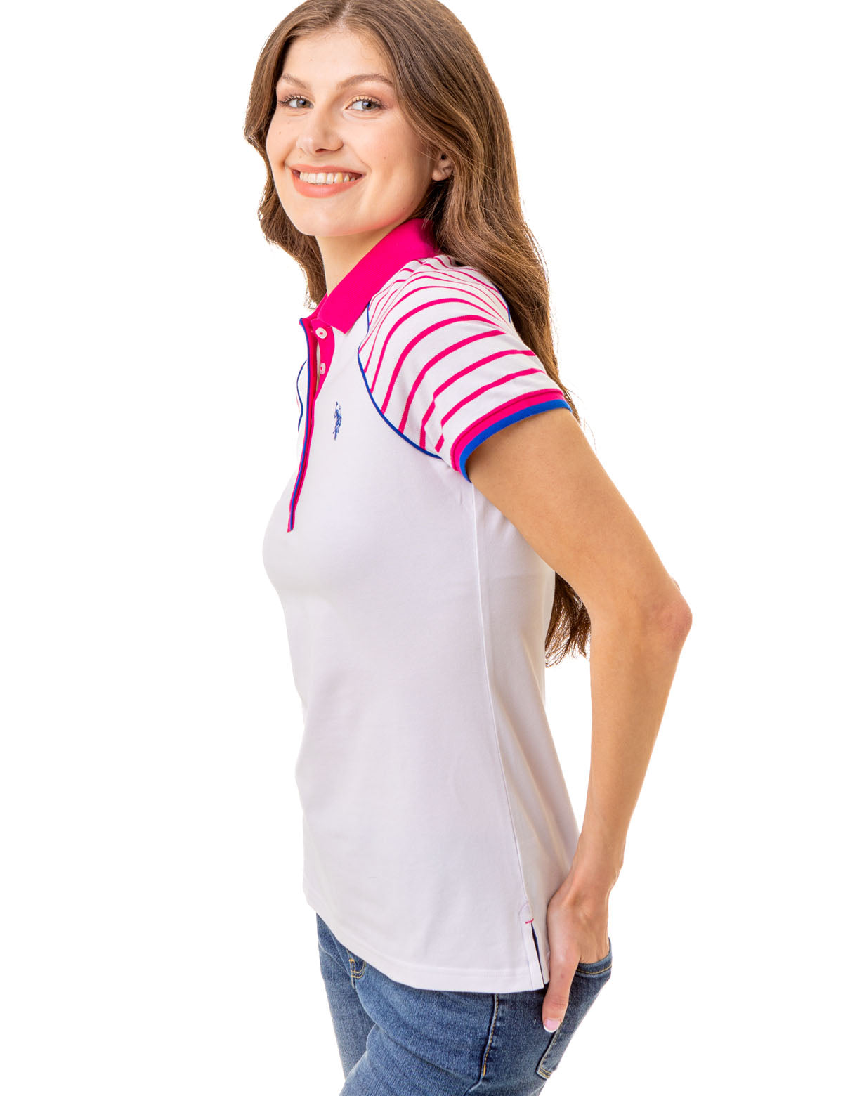 Men's Raglan Stripe Polo Shirt - Casual Slim Fit Top