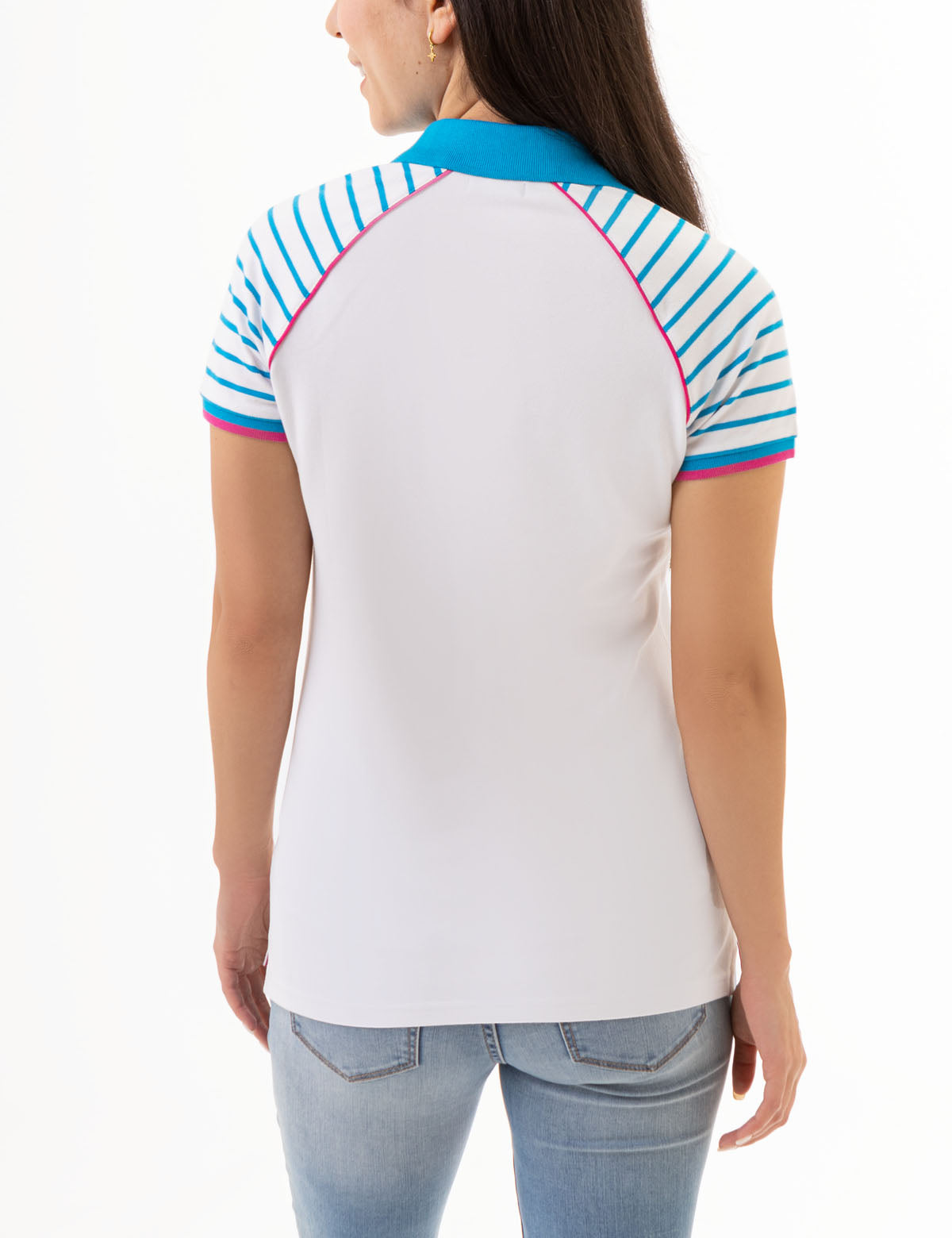 Men's Raglan Stripe Polo Shirt - Casual Slim Fit Top