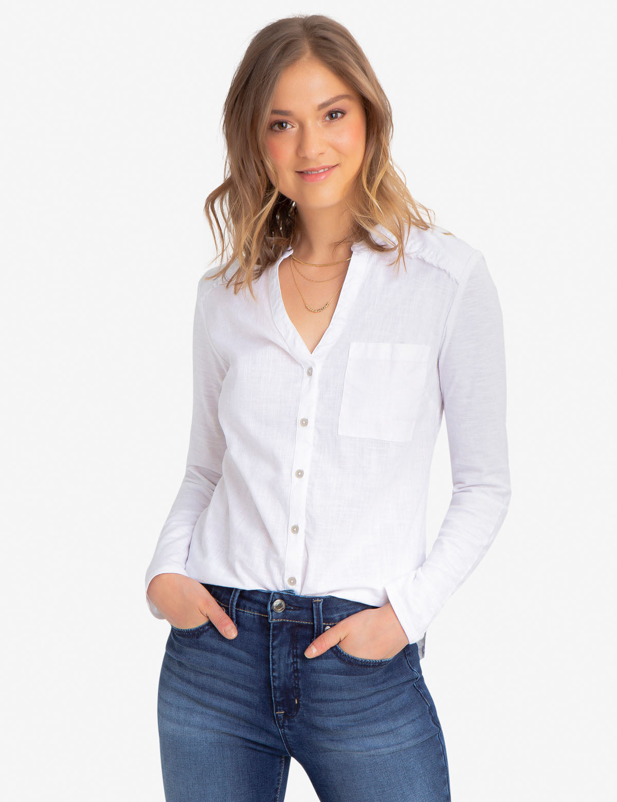 U.S. Polo Assn. Raw Hem Cotton Knit Shirt
