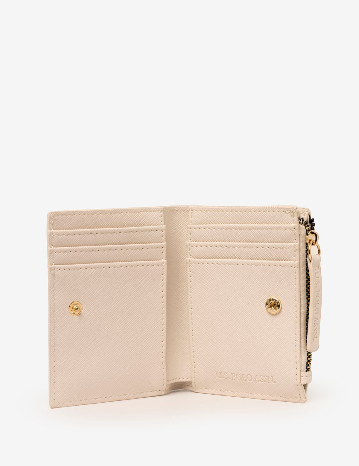 Leather Logo Snap Wallet - Slim RFID Blocking Card Holder