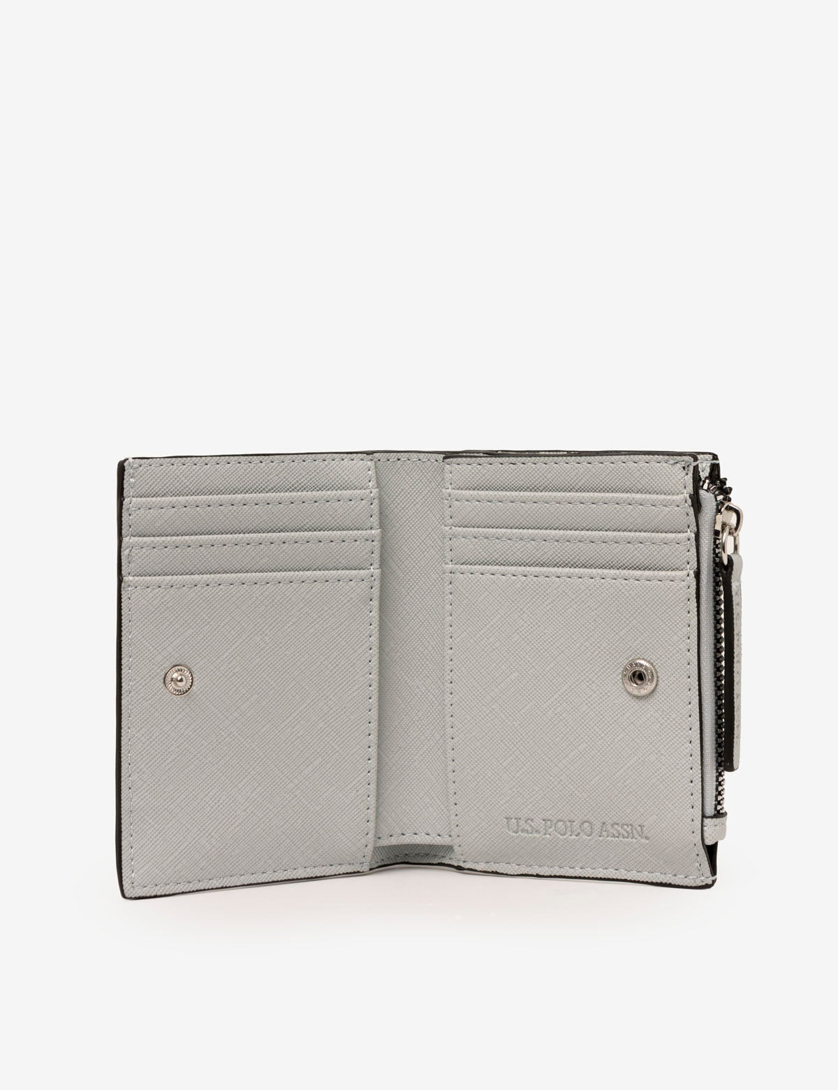 Leather Logo Snap Wallet - Slim RFID Blocking Card Holder