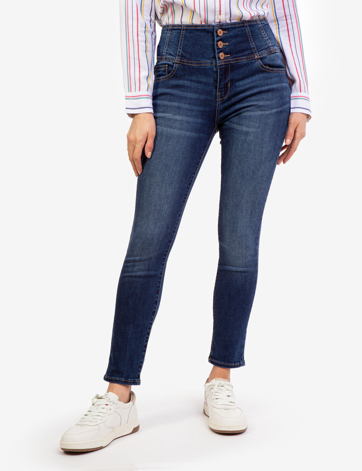 REPREVE® High Rise Corset Jeggings - Eco-Friendly Denim Leggings