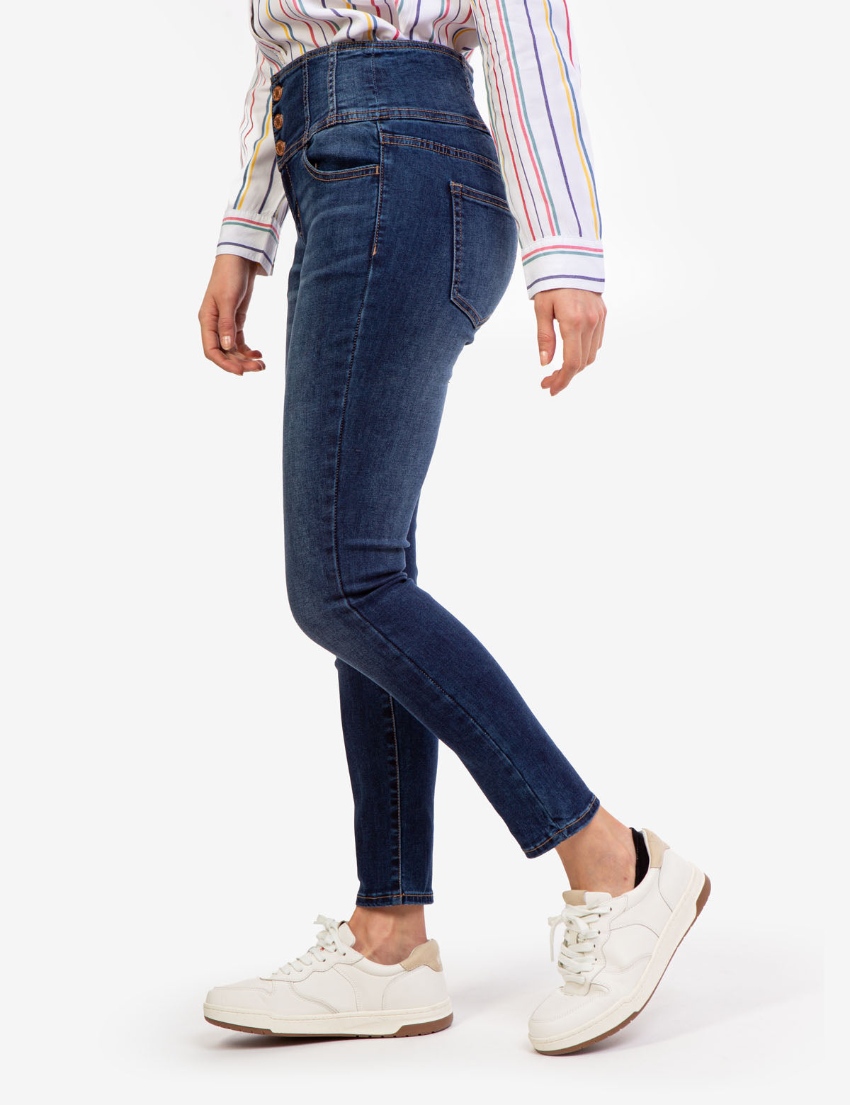 REPREVE® High Rise Corset Jeggings - Eco-Friendly Denim Leggings