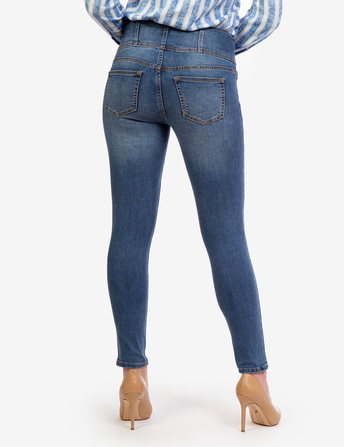 REPREVE® High Rise Corset Jeggings - Eco-Friendly Denim Leggings