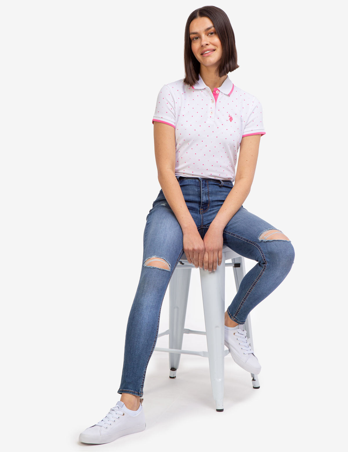 REPREVE® High Rise Destructed Jeans - Eco-Friendly Recycled Denim