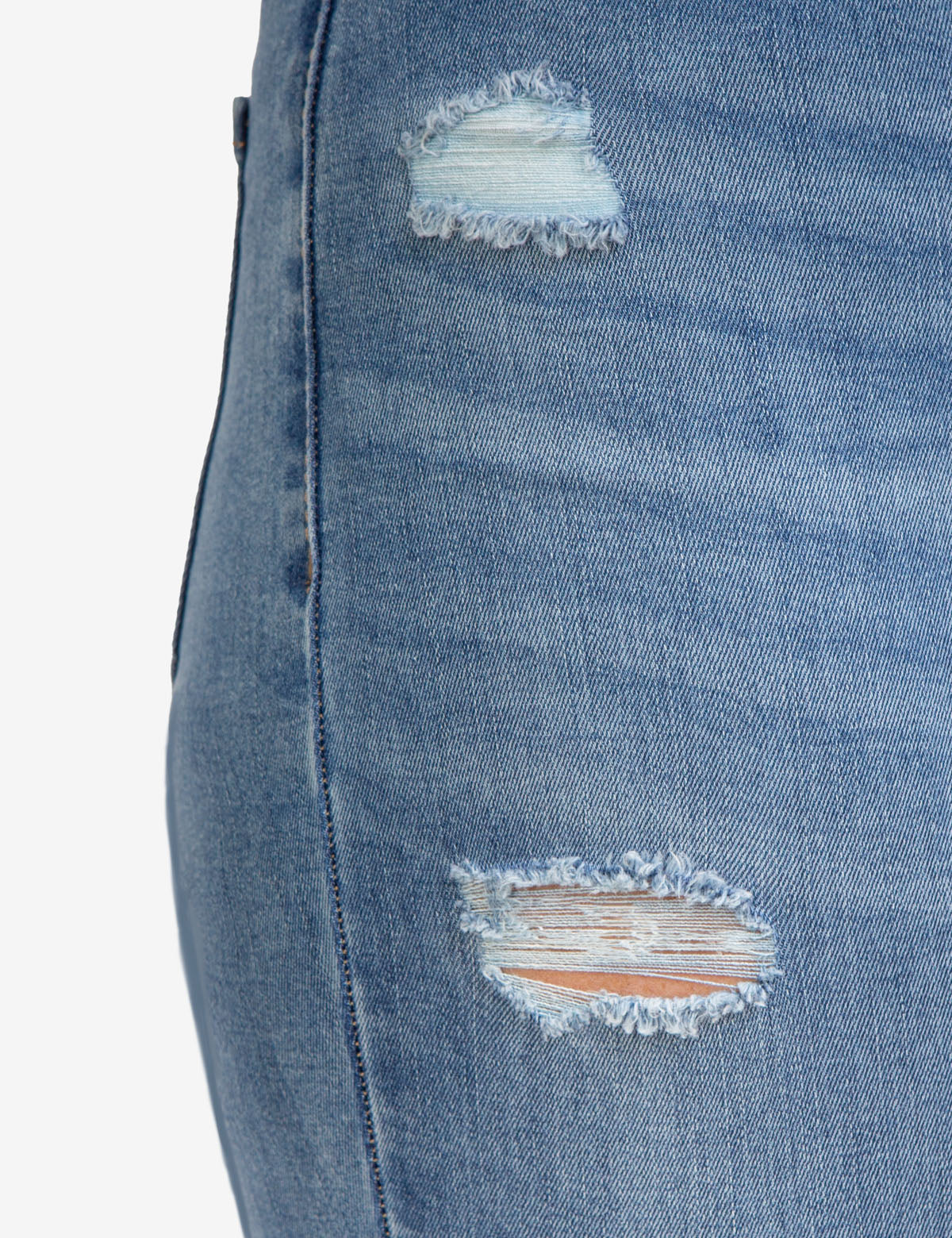 REPREVE® High Rise Destructed Jeans - Eco-Friendly Recycled Denim