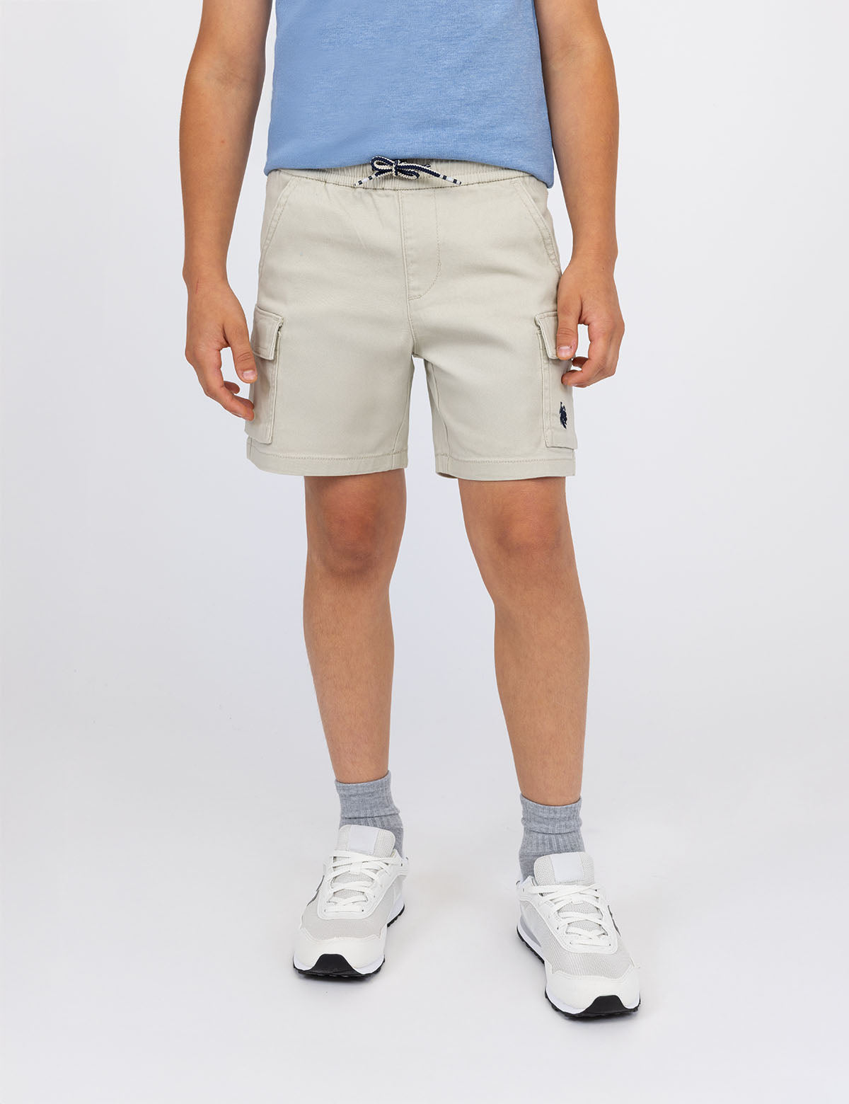 Boys' Stretch Cargo Twill Shorts - Pull-On Comfort