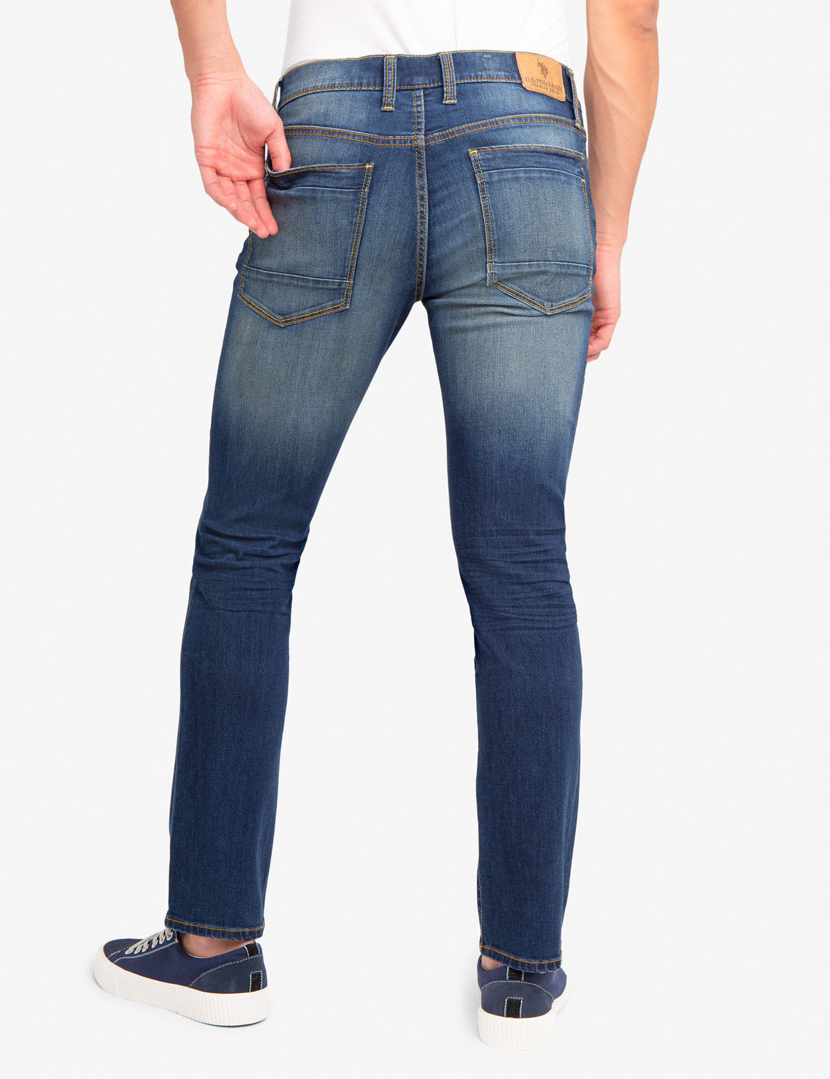 Eco-Friendly REPREVE® Slim Jeans with Rip & Repair Stretch