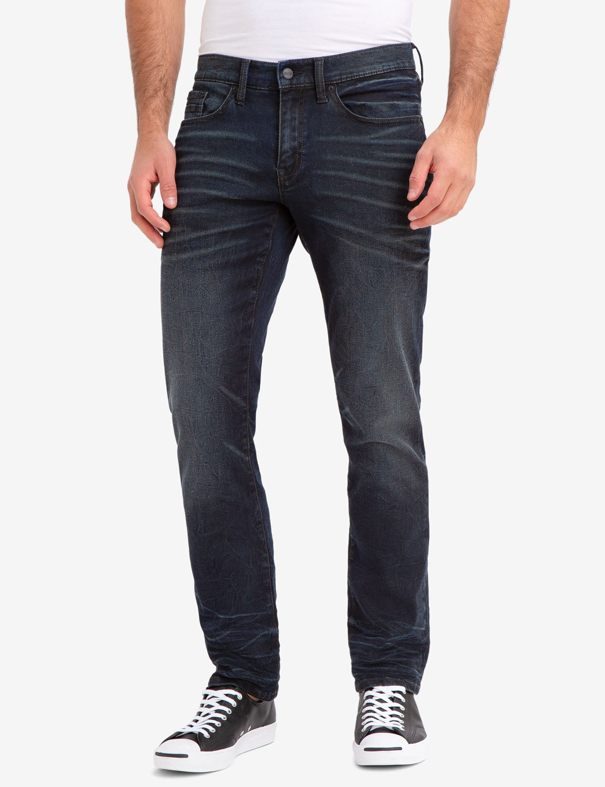 U.S. Polo Assn. REPREVE® Slim Straight Eco Jeans - Distressed Dark Wash