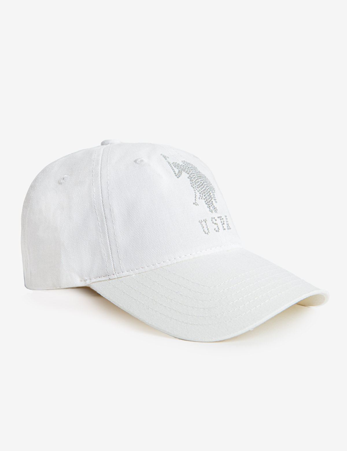 Sparkly Rhinestone Embroidered Baseball Cap with Logo