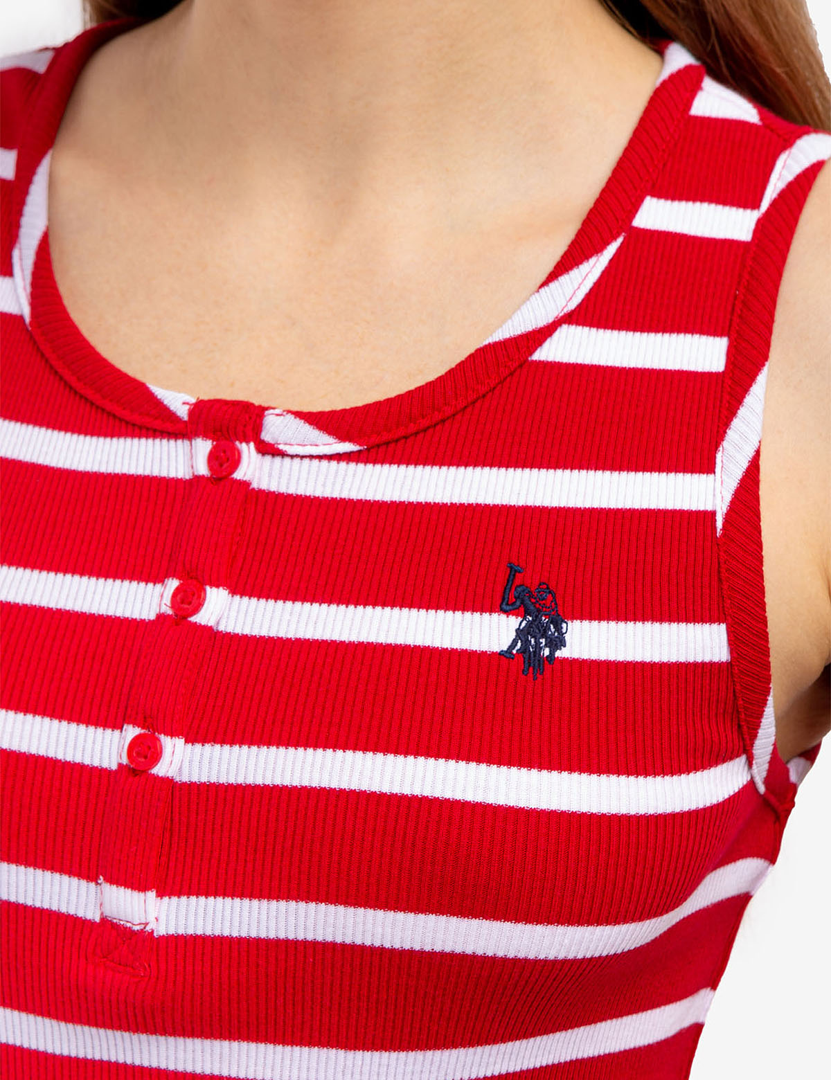 Ribbed Striped Racerback Tank Top for Women