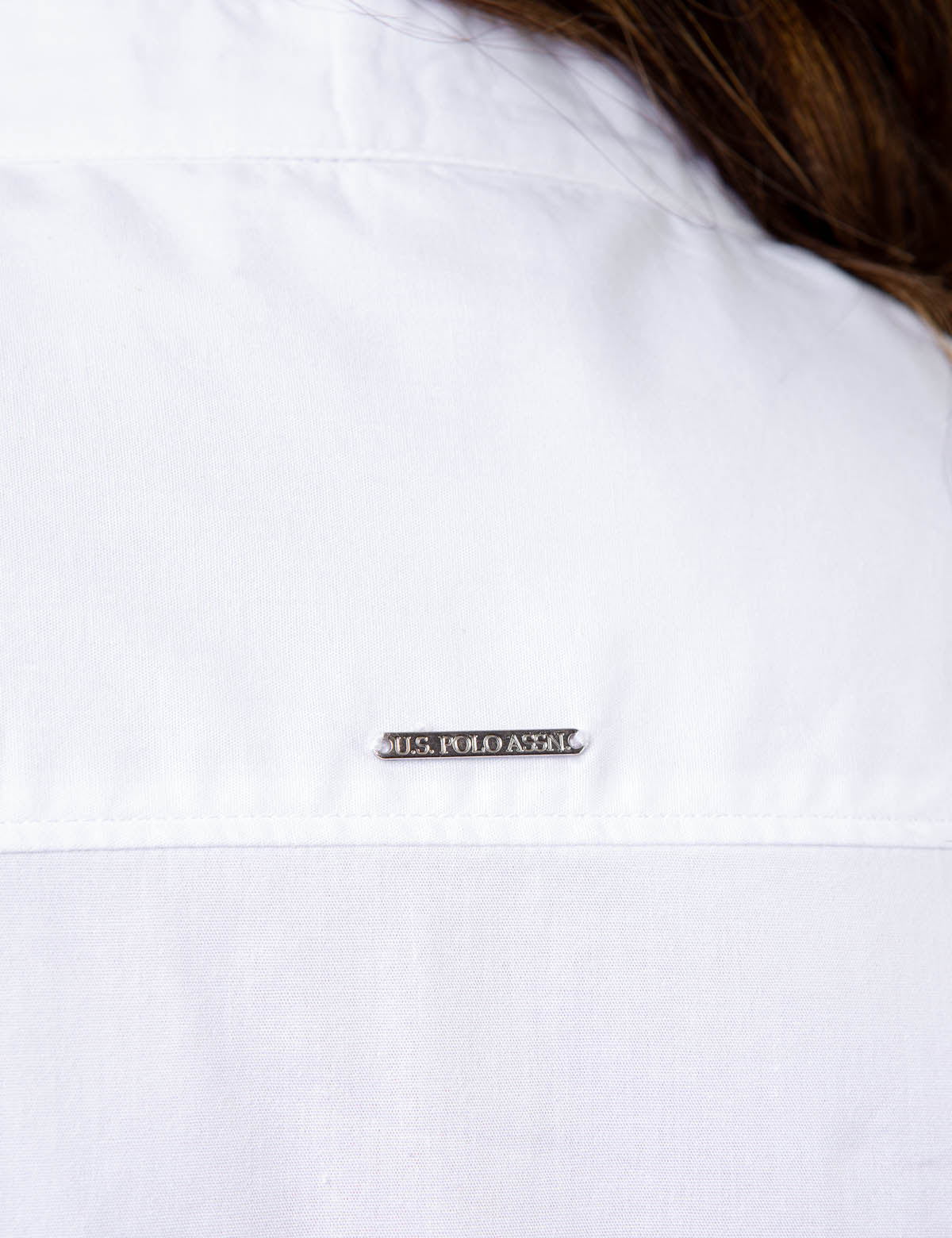 U.S. Polo Assn. Ruched Button Front Shirt with V-Neck