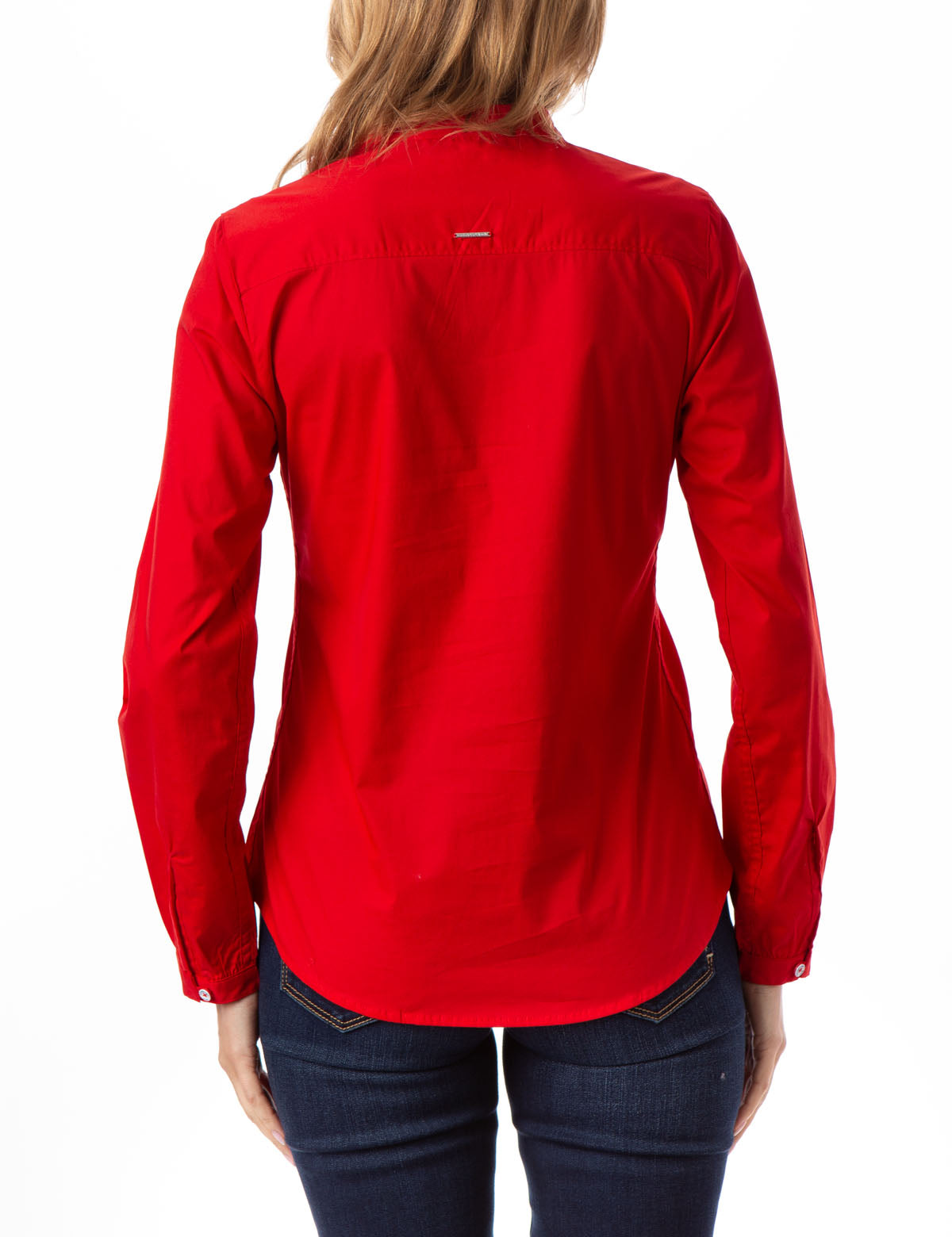 U.S. Polo Assn. Ruched Button Front Shirt with V-Neck
