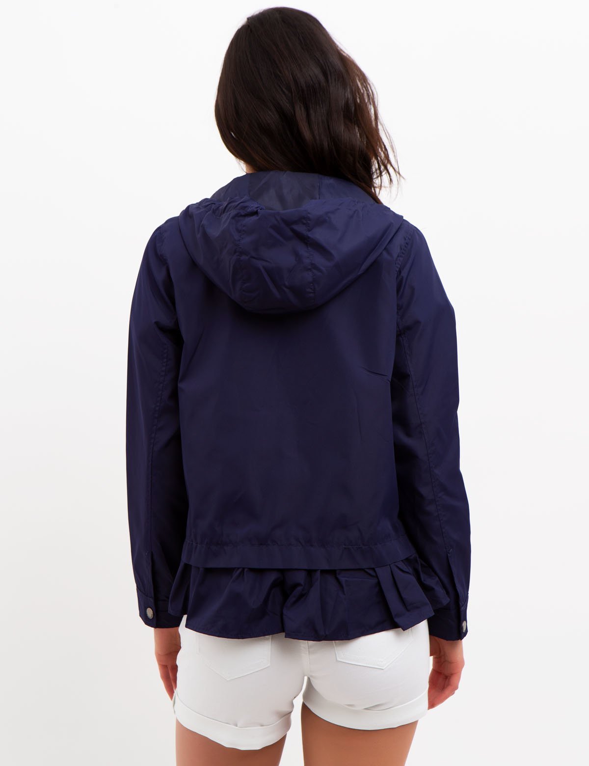 Women's Ruffle Hem Jacket - Stylish Outerwear Coat