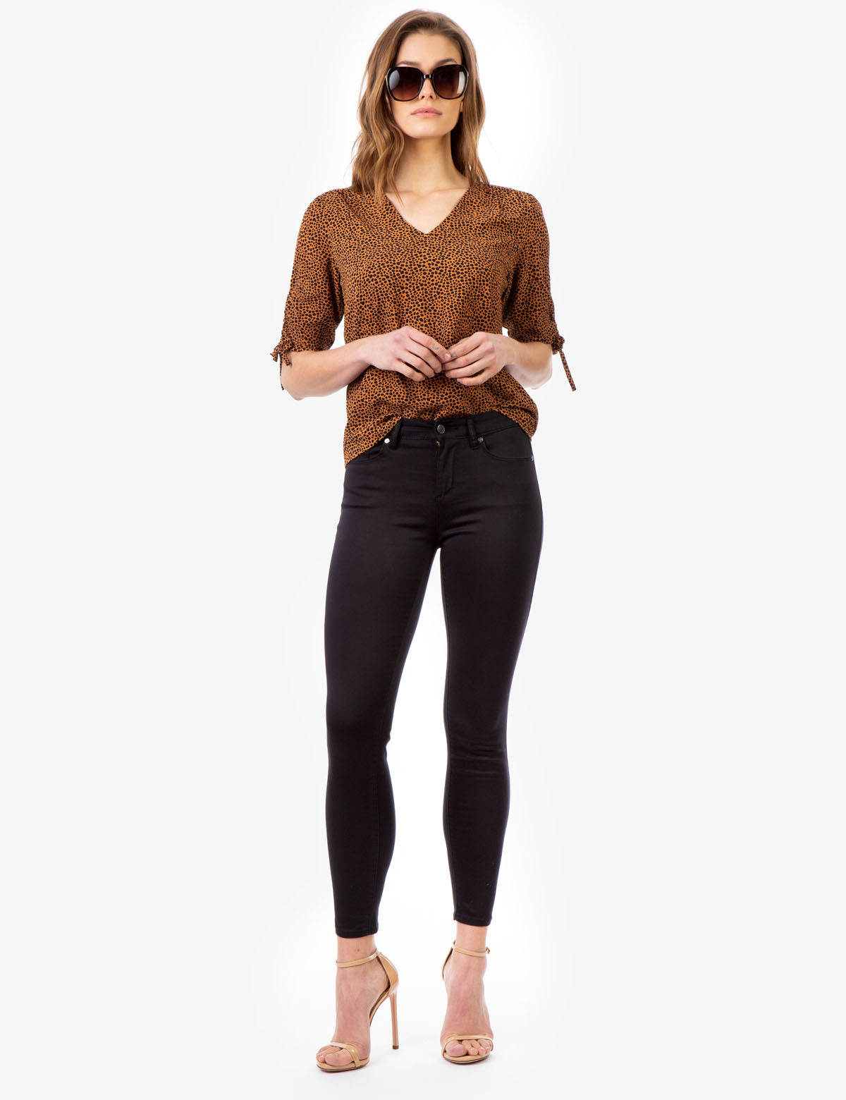 SATEETN Women's High-Waisted Cotton Jeggings with Pockets