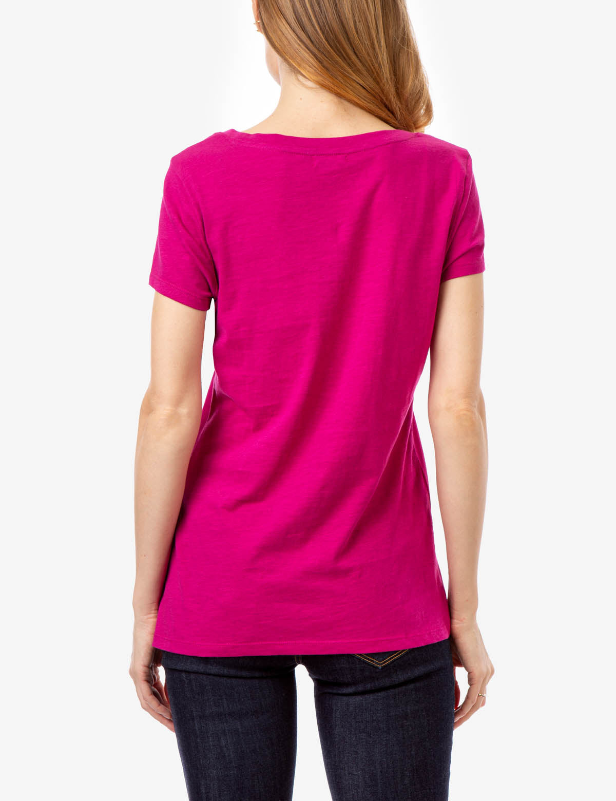 Women's Cotton Scoop Neck T-Shirt with Embroidered Logo
