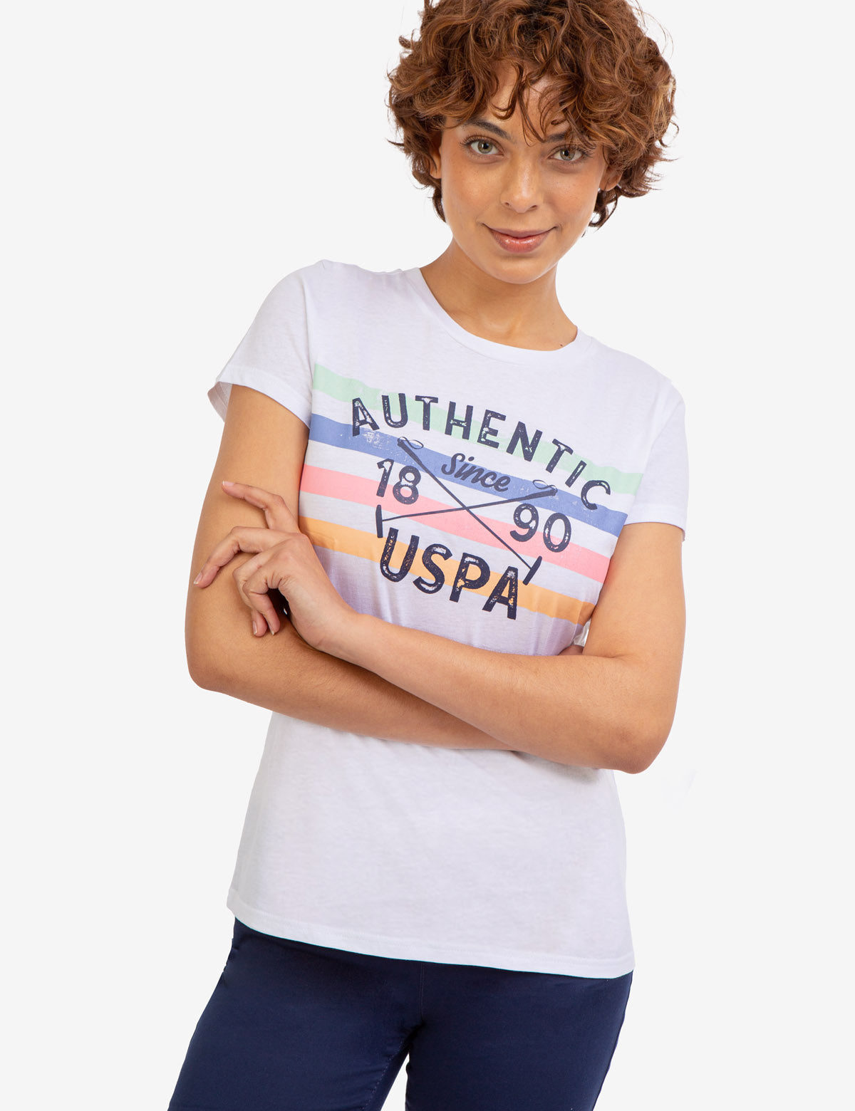 Graphic Print Short Sleeve T-Shirt - Crew Neck Tee