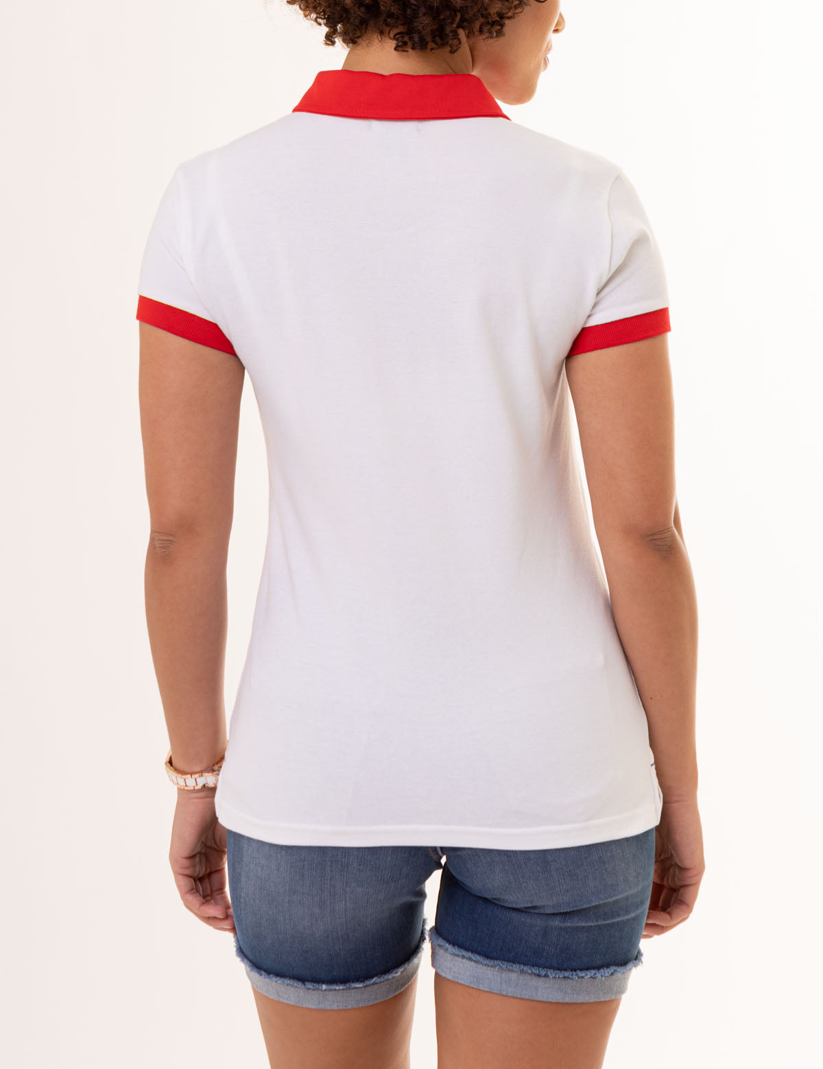 Men's Short Sleeve Polo Shirt with Crest Patch