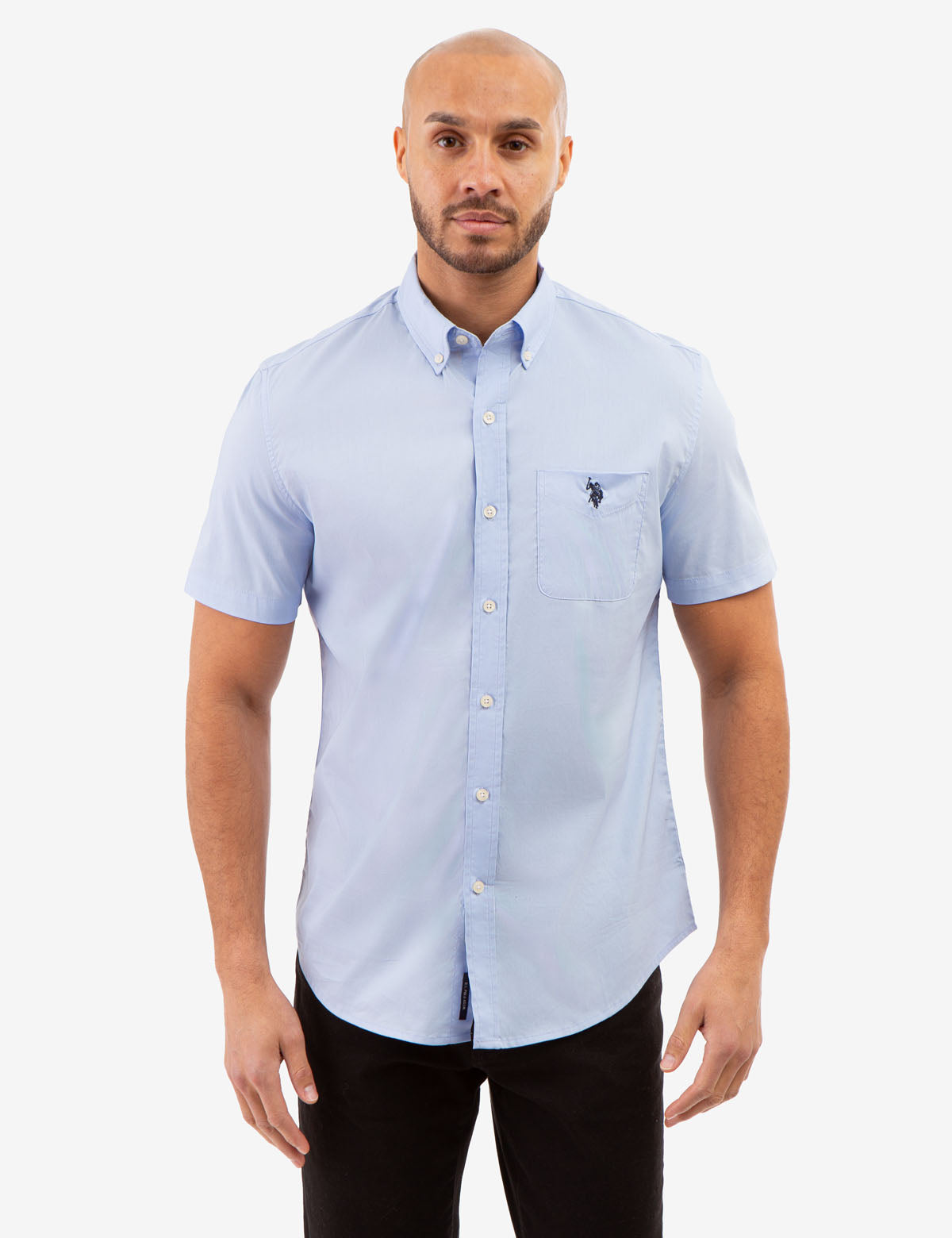 U.S. Polo Assn. Men's Cotton Poplin Shirt with Embroidered Logo