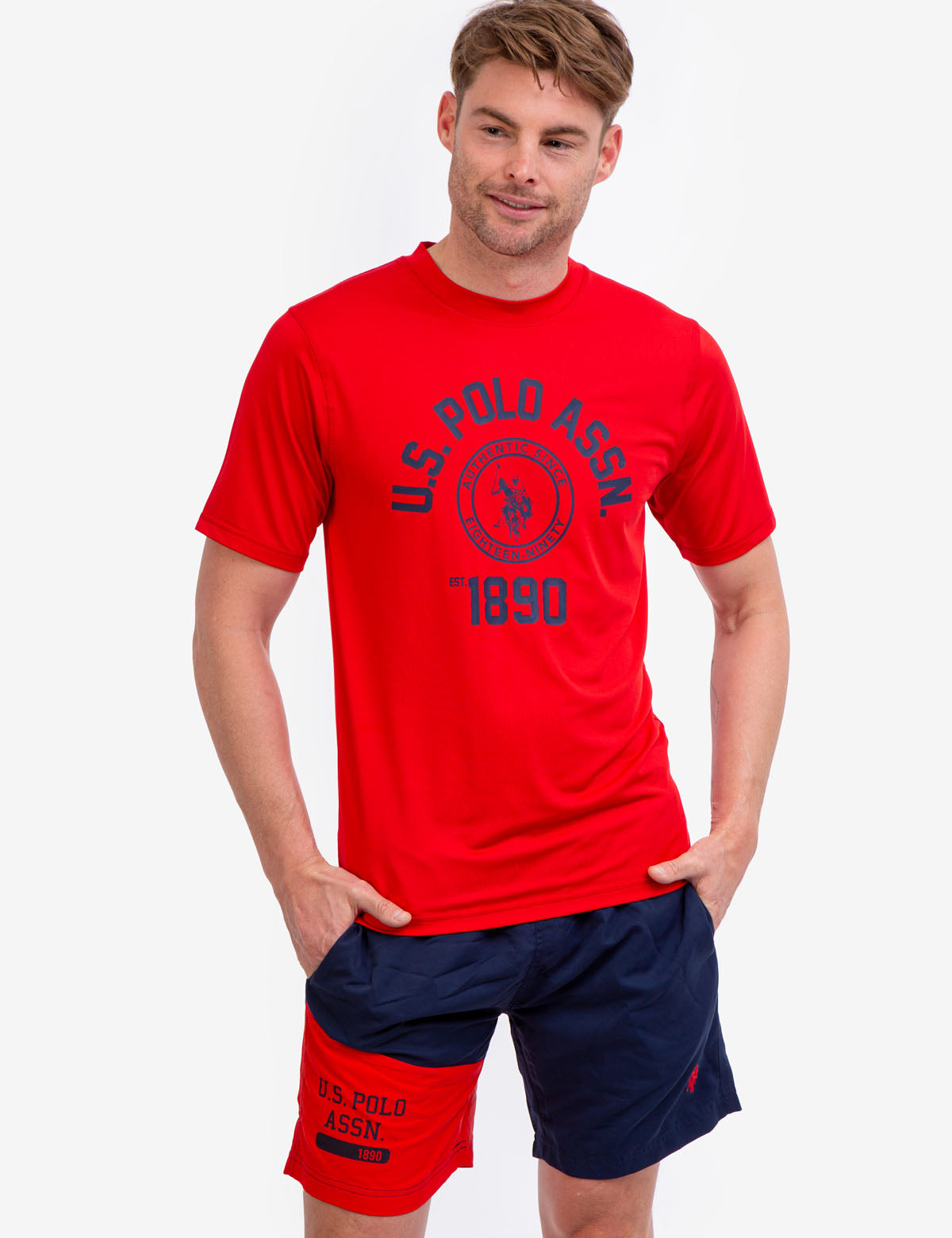 USPA Arched Logo UV Protection Short Sleeve Top