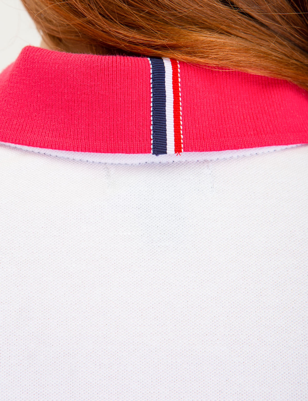Men's Striped Polo Shirt with Shoulder Detail - Cotton Blend