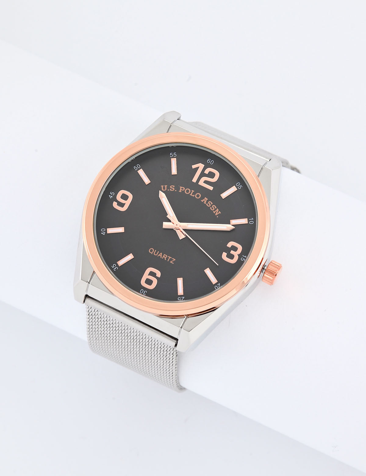 Men's Silver Mesh Watch - Stainless Steel Strap Timepiece