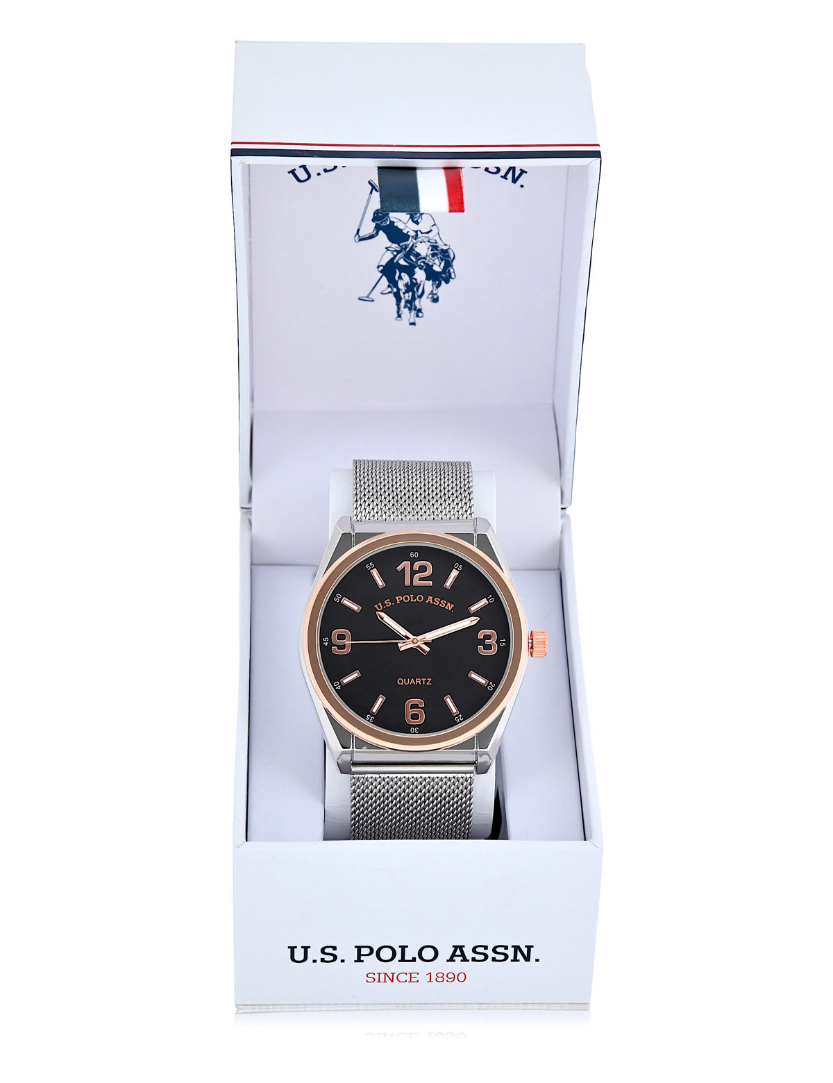 Men's Silver Mesh Watch - Stainless Steel Strap Timepiece